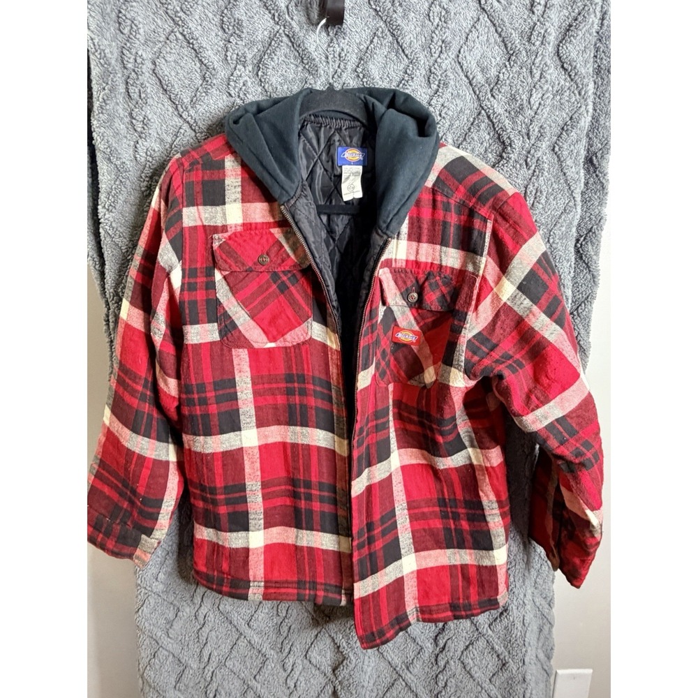 Dickies Red Plaid Jacket Size L (16/18)